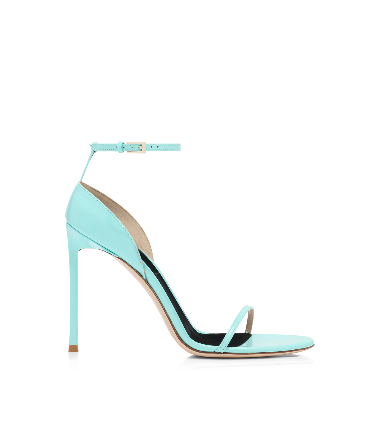 PATENT LEATHER VERTIGO ANKLE STRAP SANDAL image number 0