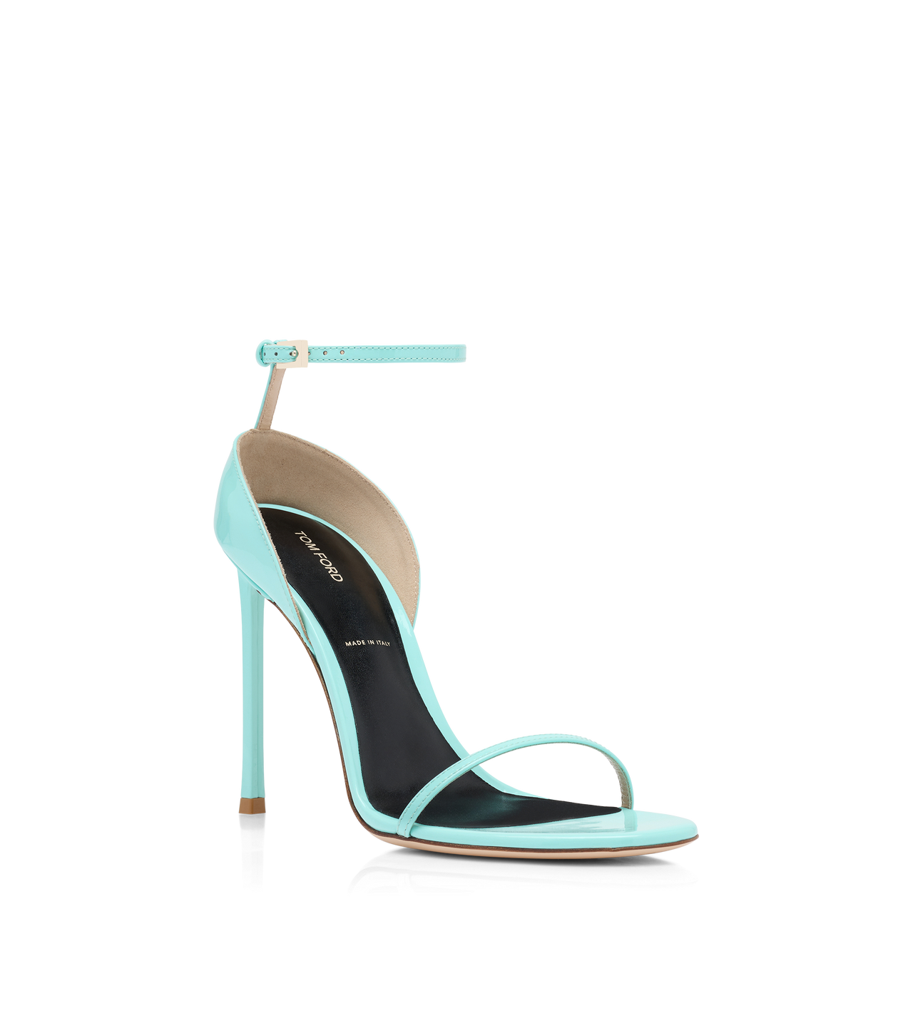 PATENT LEATHER VERTIGO ANKLE STRAP SANDAL image number 1