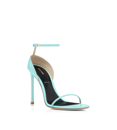 PATENT LEATHER VERTIGO ANKLE STRAP SANDAL image number 1