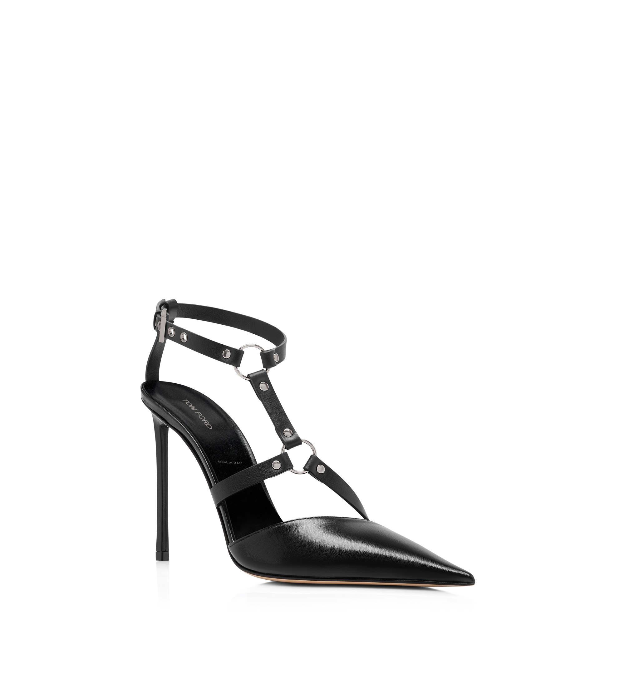 SHINY LEATHER BOUND PUMP