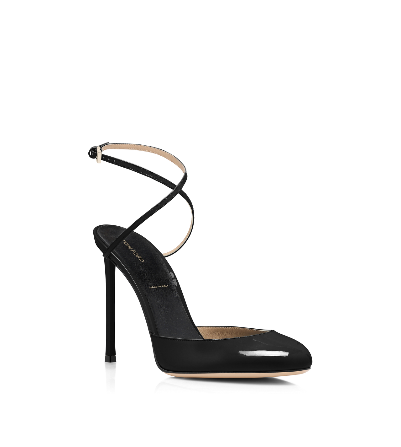 TOM FORD  BLACK D&Eacute;COLLET&Eacute; SELEN IN PELLE VERNICIATA