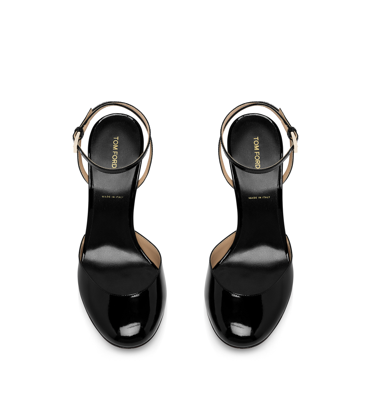 TOM FORD LEATHER BLACK PATENT LEATHER SELEN PUMP