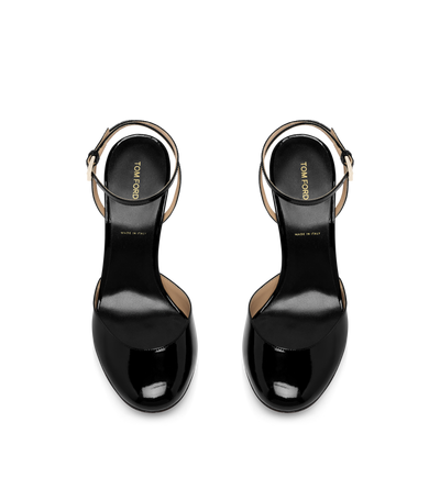 TOM FORD LEATHER BLACK PATENT LEATHER SELEN PUMP