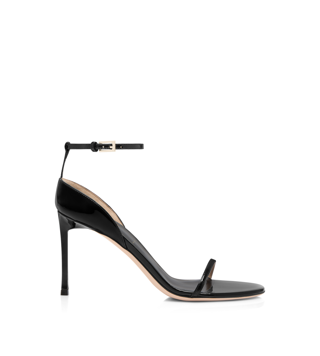 PATENT LEATHER VERTIGO ANKLE STRAP SANDAL image number 0