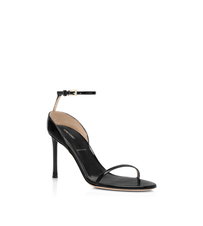 PATENT LEATHER VERTIGO ANKLE STRAP SANDAL image number 1