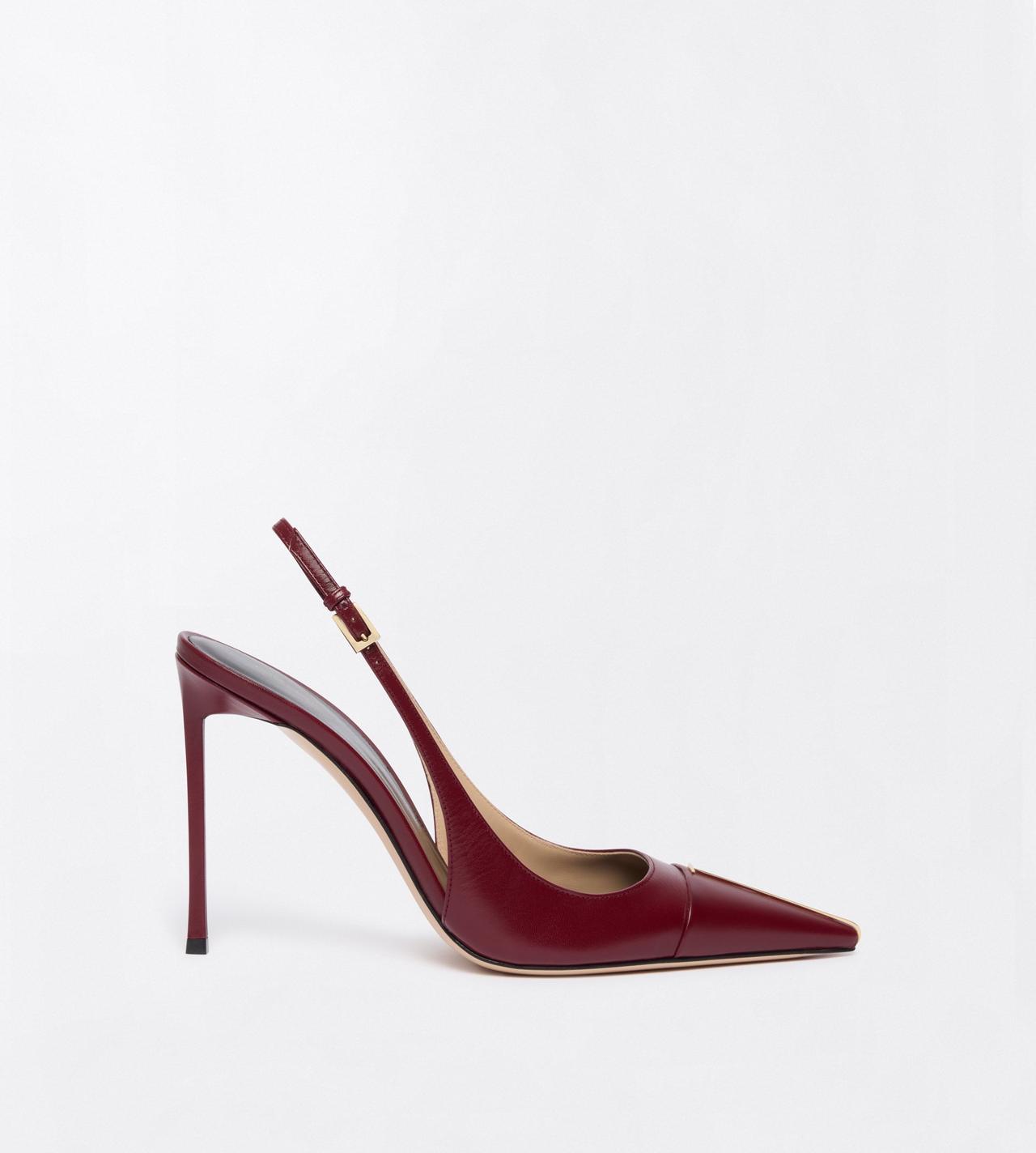 TOM FORD LEATHER RUBY RED ESCARPIN THEA EN CUIR BRILLANT
