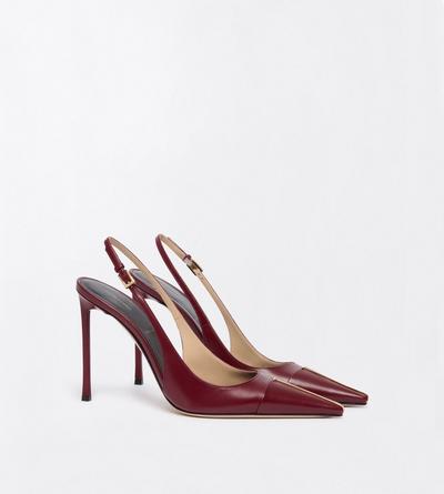 TOM FORD LEATHER RUBY RED ESCARPIN THEA EN CUIR BRILLANT