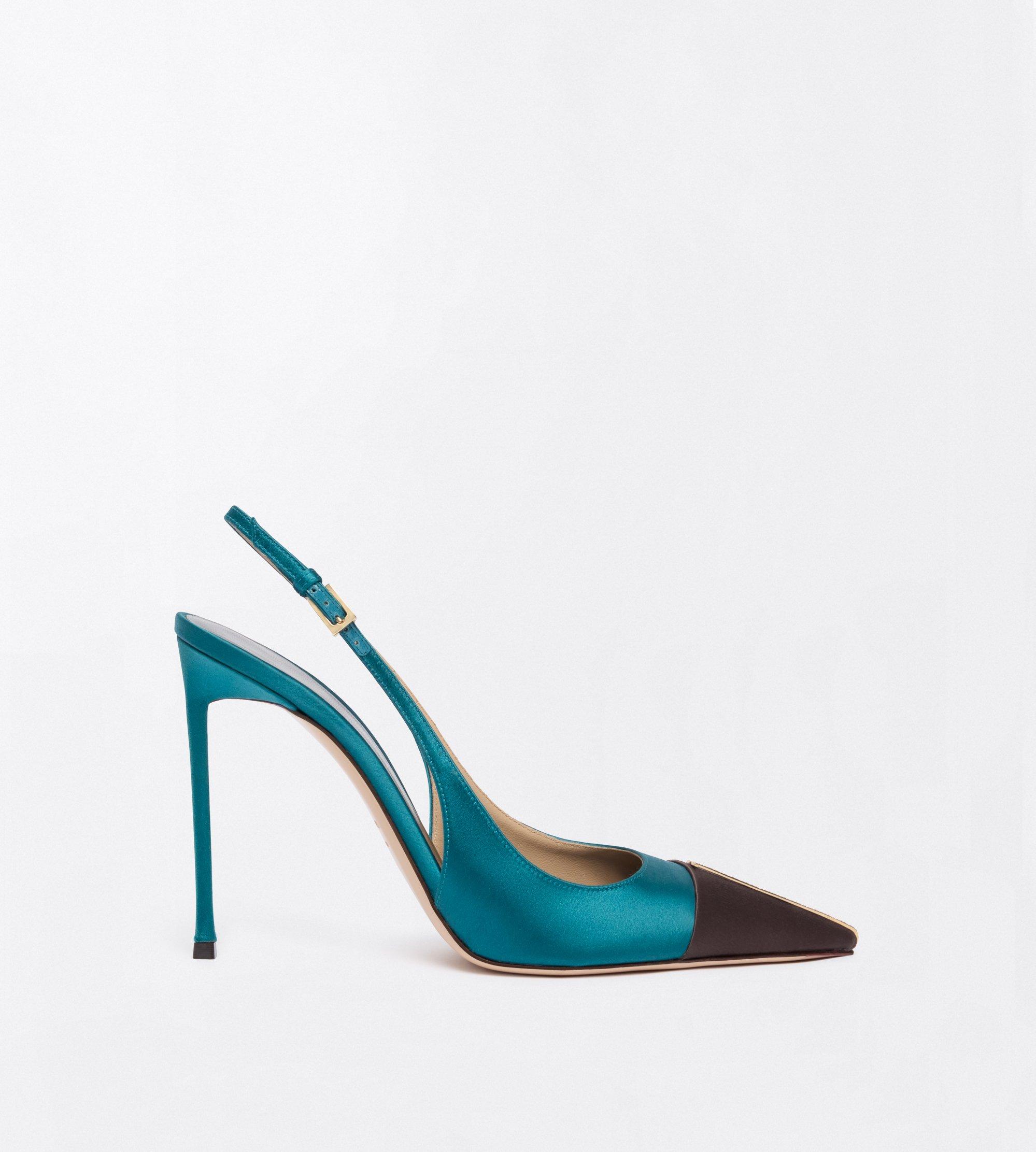 SATIN AND CRYSTAL STONES THEA SLINGBACK