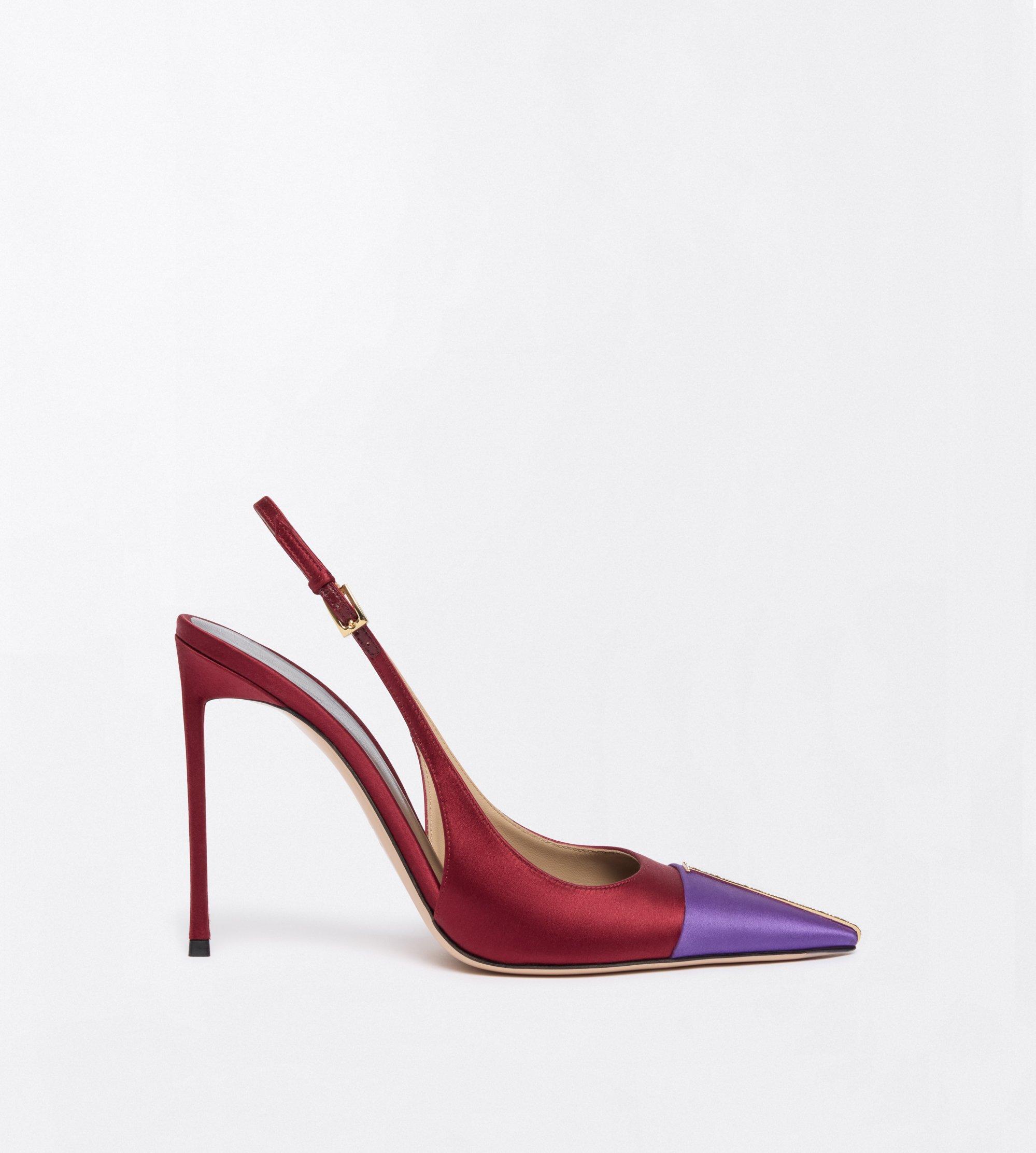 SATIN AND CRYSTAL STONES THEA SLINGBACK