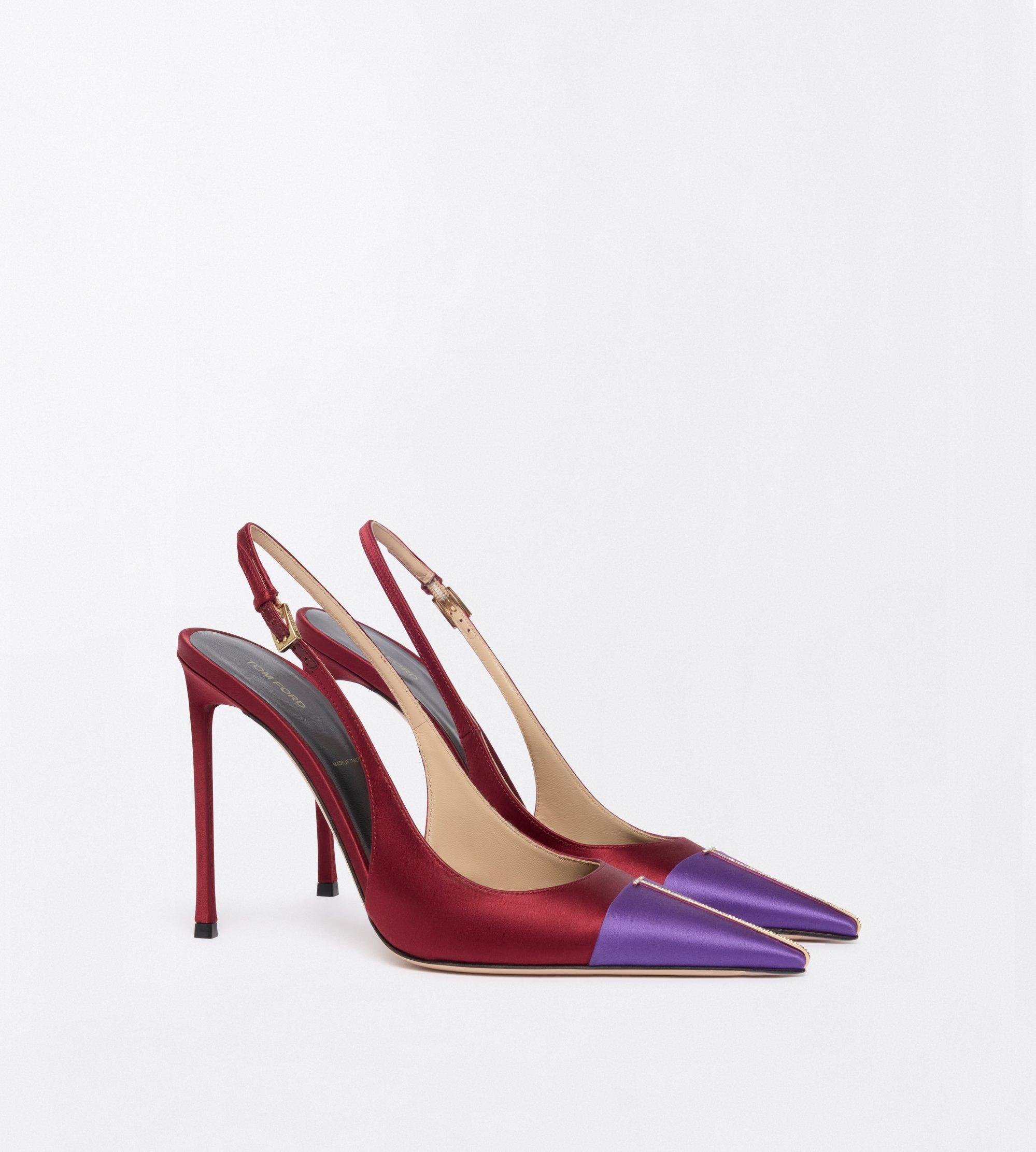 SATIN AND CRYSTAL STONES THEA SLINGBACK