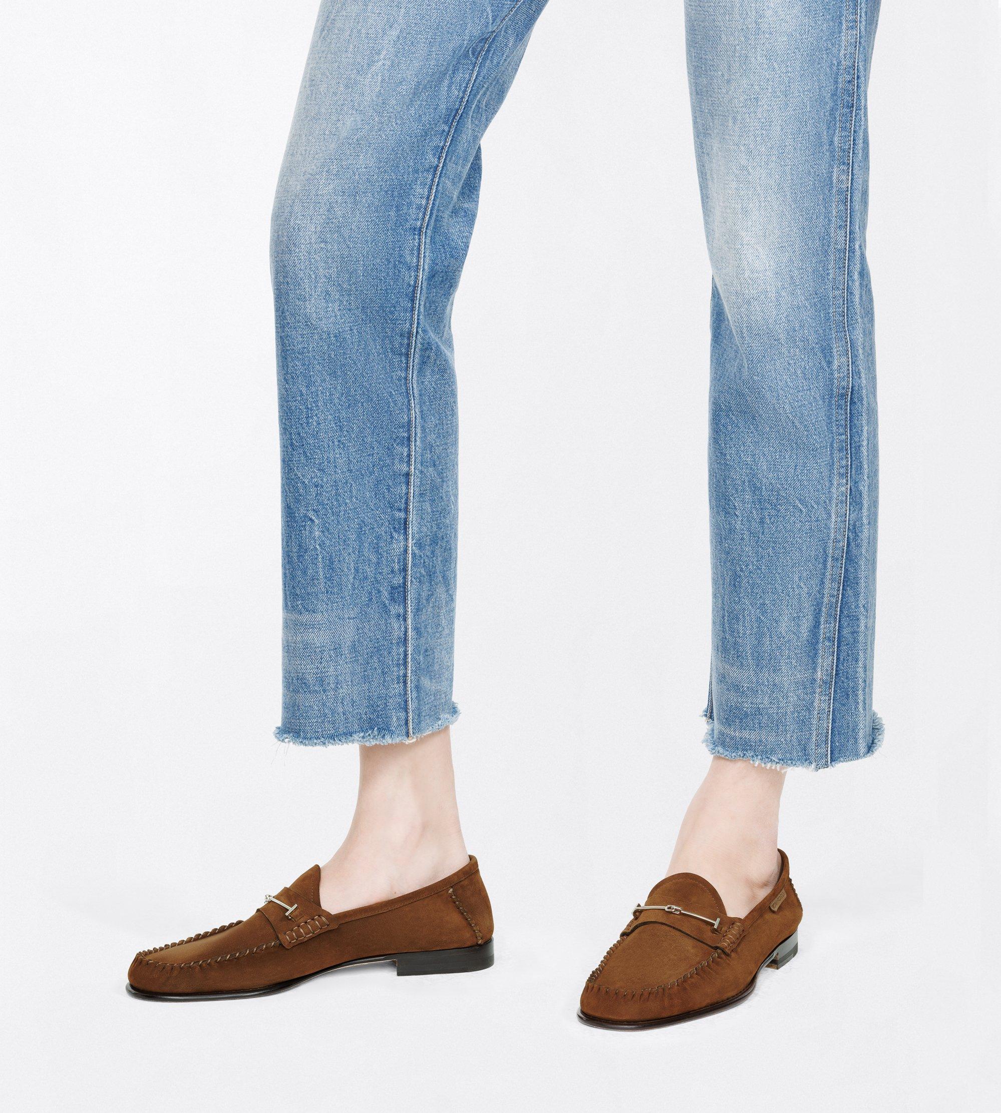 MOCASSIN RIPLEY EN DAIM DOUX ET CUIR RETOURN&Eacute;
