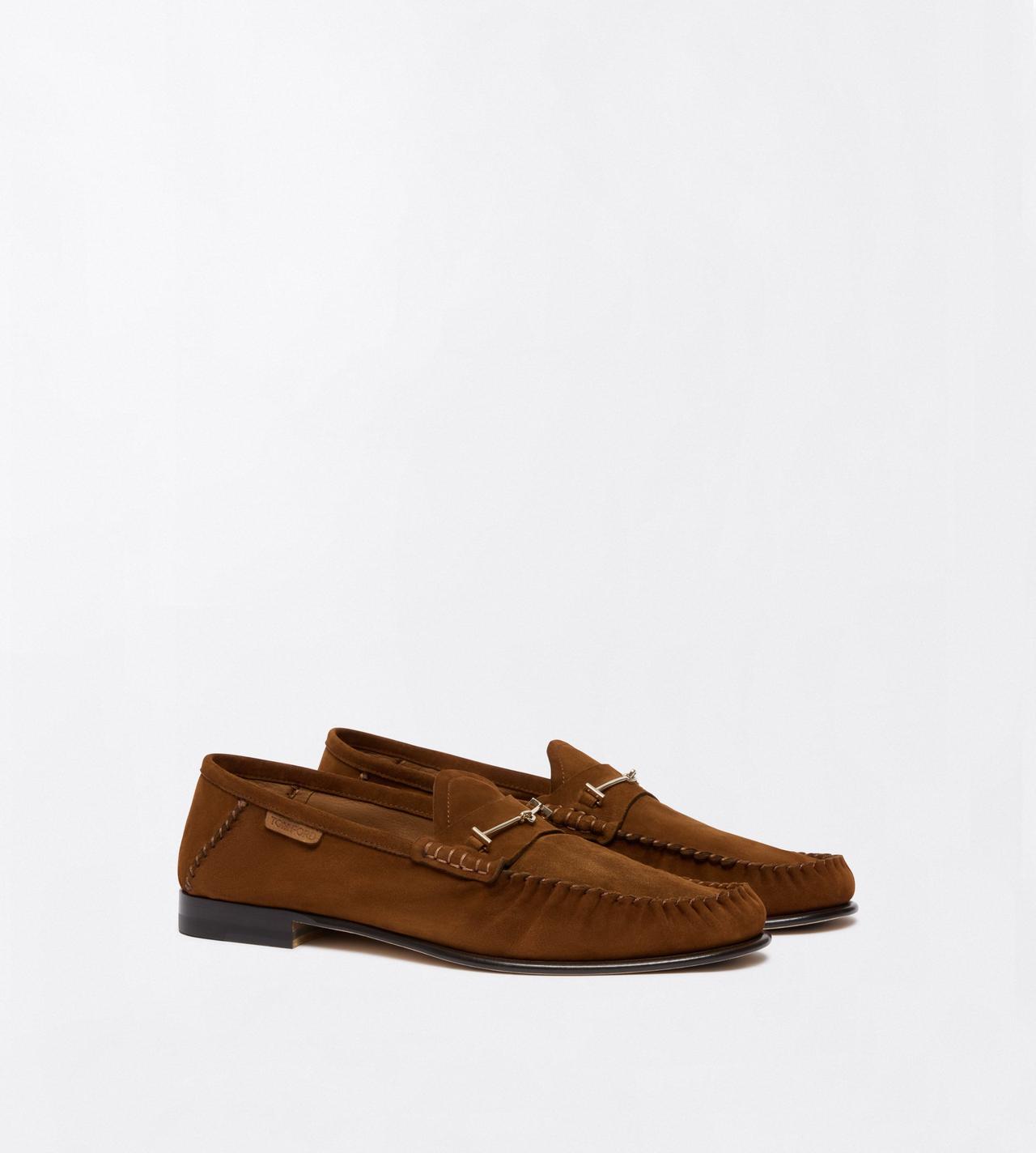 TOM FORD LEATHER WHISKY MOCASSIN RIPLEY EN DAIM DOUX ET CUIR RETOURN&Eacute;