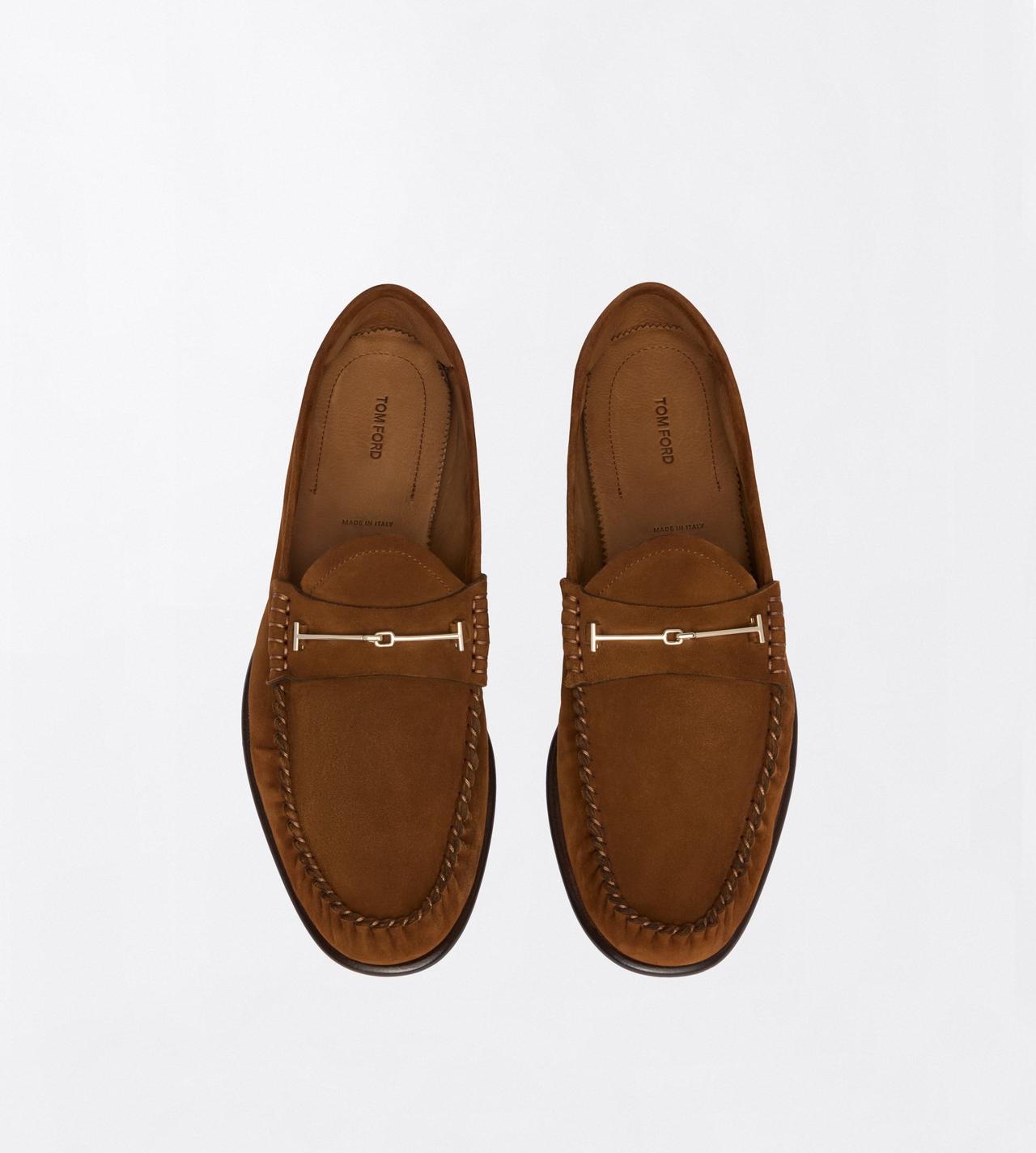 TOM FORD LEATHER WHISKY MOCASSIN RIPLEY EN DAIM DOUX ET CUIR RETOURN&Eacute;