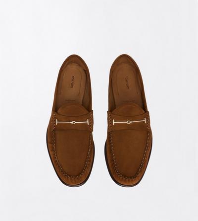 TOM FORD LEATHER WHISKY MOCASSIN RIPLEY EN DAIM DOUX ET CUIR RETOURN&Eacute;