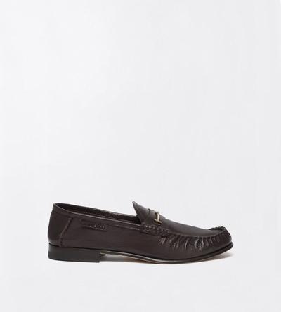 TOM FORD LEATHER ESPRESSO SHINY LEATHER RIPLEY LOAFER