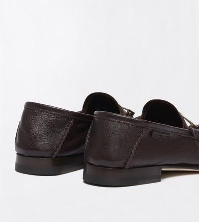 TOM FORD LEATHER ESPRESSO SHINY LEATHER RIPLEY LOAFER