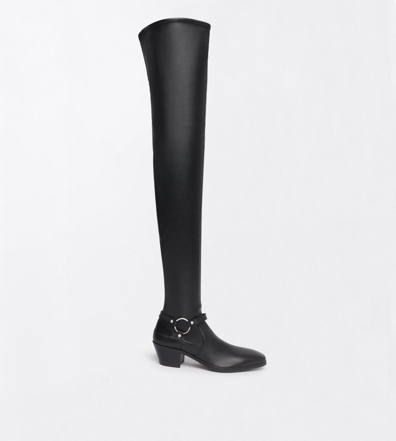 TOM FORD LEATHER BLACK LEATHER CLINT THIGH HIGH BOOT