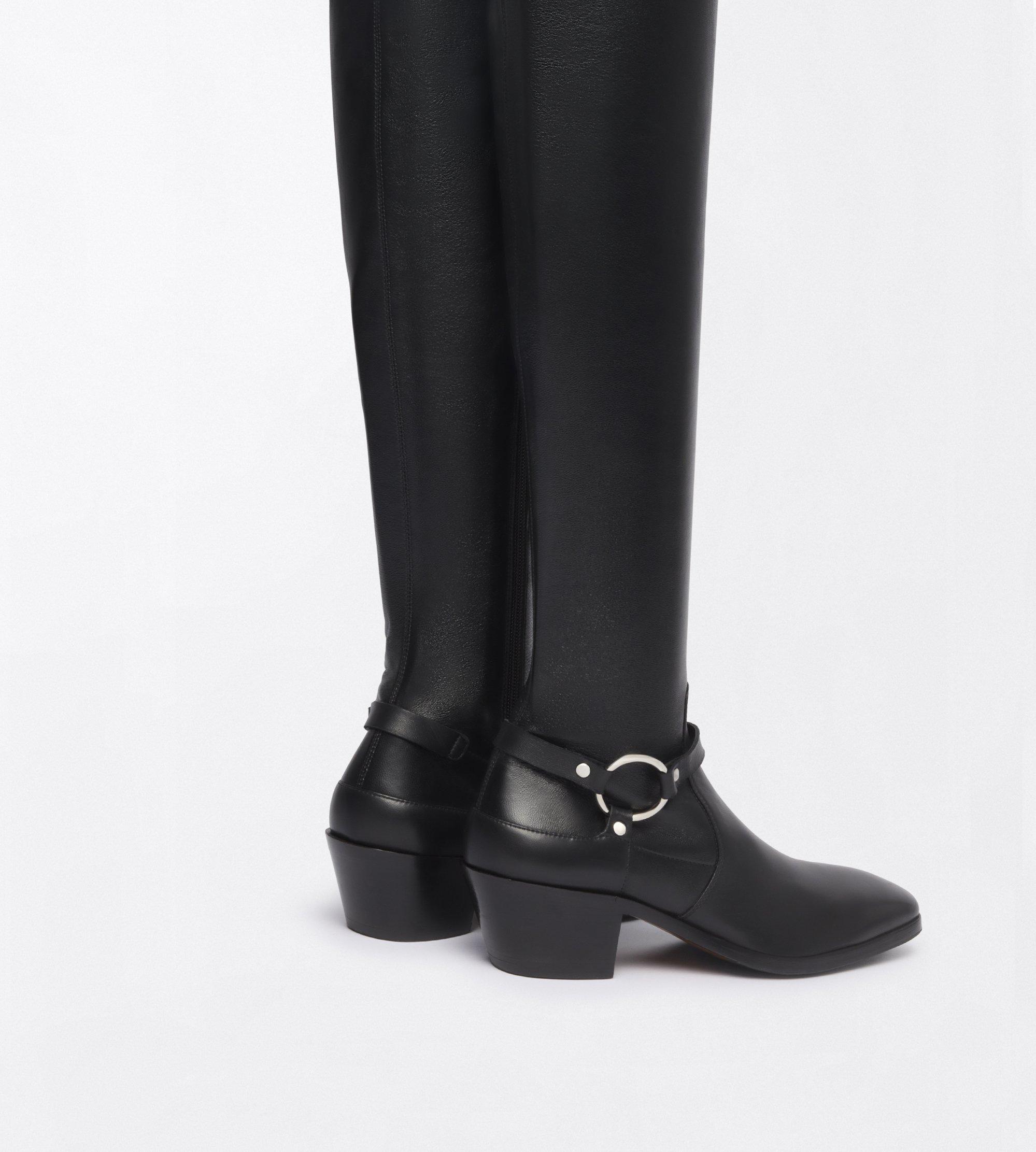 womens leather knee high dress boots Tom Ford - Clint Thigh Boot in Goatskin Black for Women Cocktail Hour
