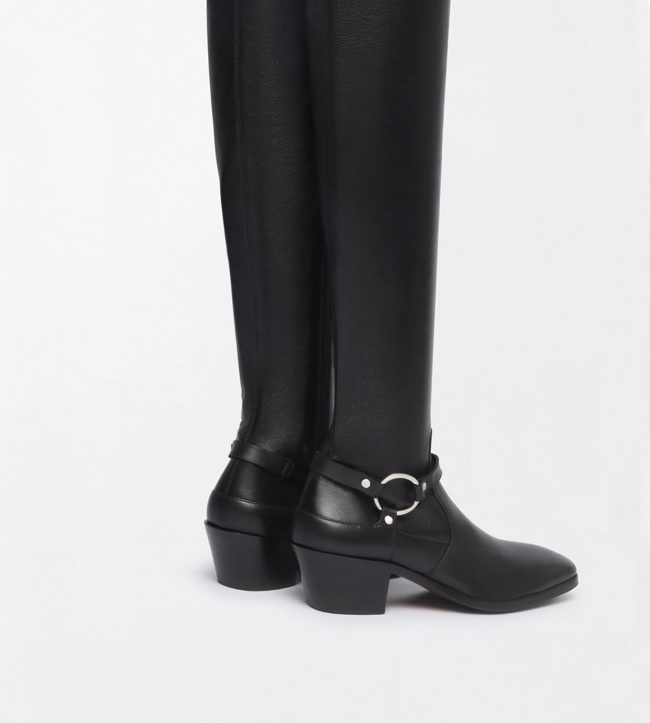 TOM FORD LEATHER BLACK LEATHER CLINT THIGH HIGH BOOT
