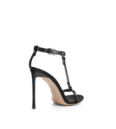 TOM FORD LEATHER BLACK SANDALO BOUND IN PELLE