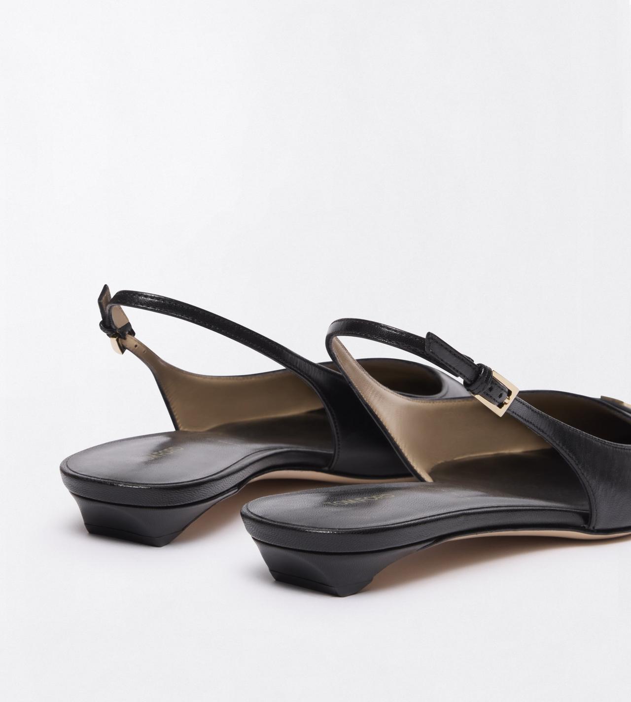 TOM FORD LEATHER BLACK SHINY LEATHER THEA SLINGKBACK BALLERINA