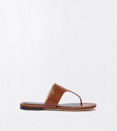 TOM FORD LEATHER HAZELNUT LEATHER LINA THONG SANDAL