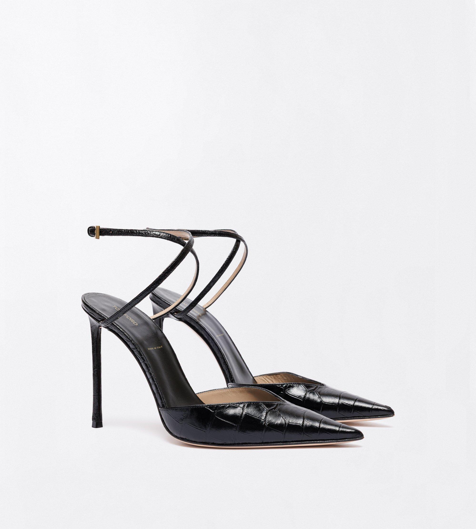 STAMPED CROCODILE LEATHER SELEN PUMP