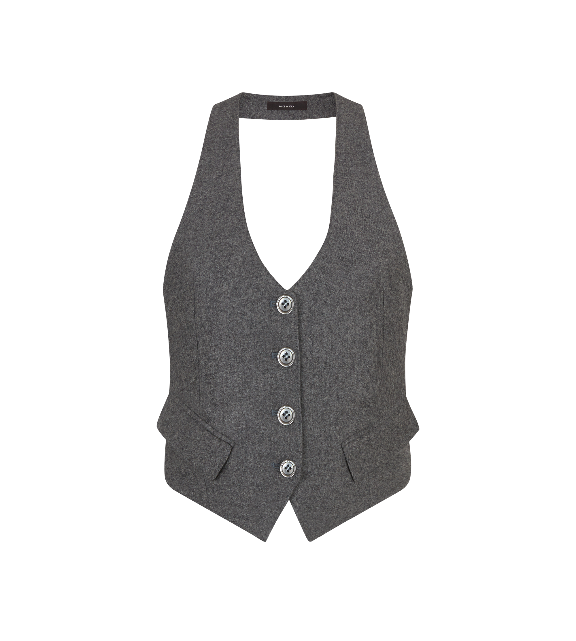 CASHMERE FLANNEL OPEN BACK WAISTCOAT