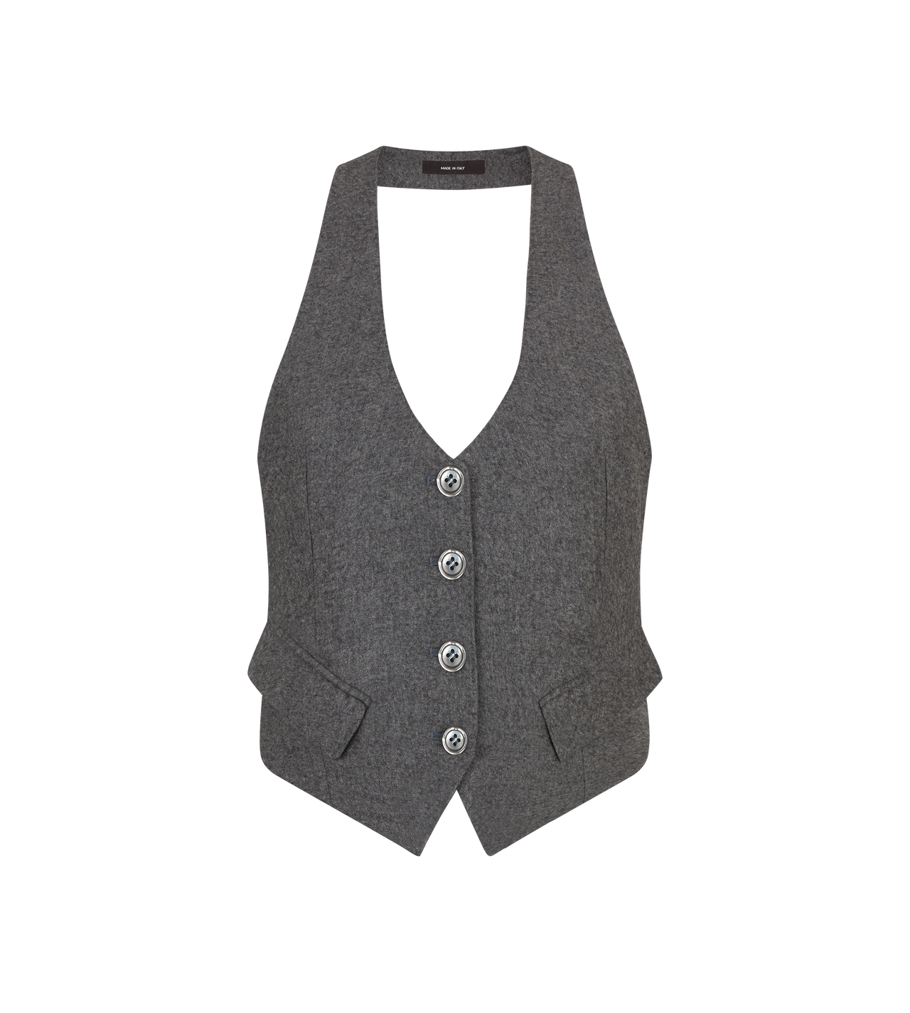 CASHMERE FLANNEL OPEN BACK WAISTCOAT image number 0