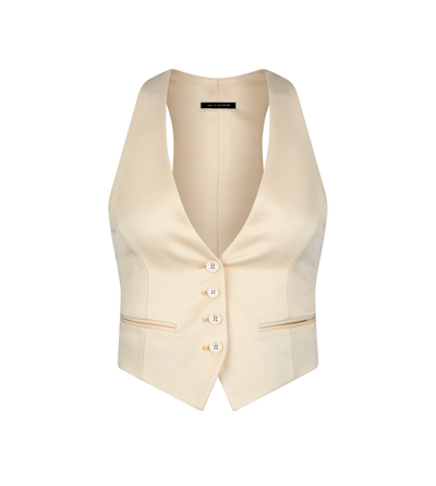 アウターその他 THOM BROWNE Woman Waistcoat White FKL002AY3036 100 THOM BROWNE: Top woman - White | Thom Browne waistcoat