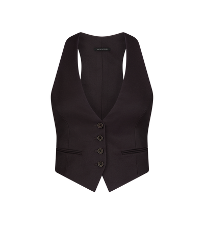 WOOL SILK TWILL WAISTCOAT image number 0