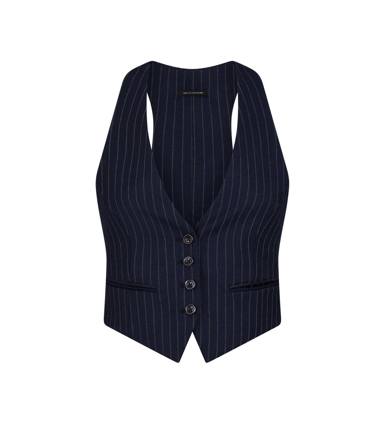 STRIPED WOOL FLANNEL WAISTCOAT image number 0