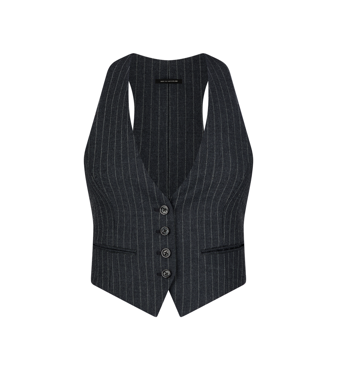 STRIPED WOOL FLANNEL WAISTCOAT image number 0