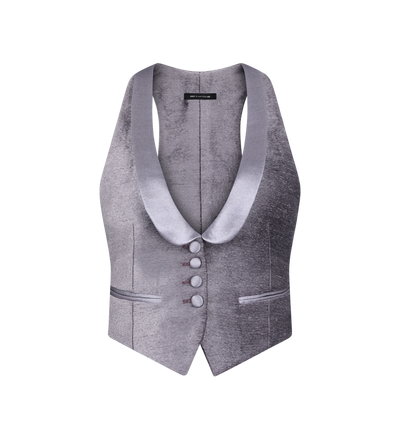 VELOUR SHAWL LAPEL TUXEDO WAISTCOAT image number 0