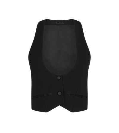 SHARP GRAIN DE POUDRE TUXEDO WAISTCOAT
