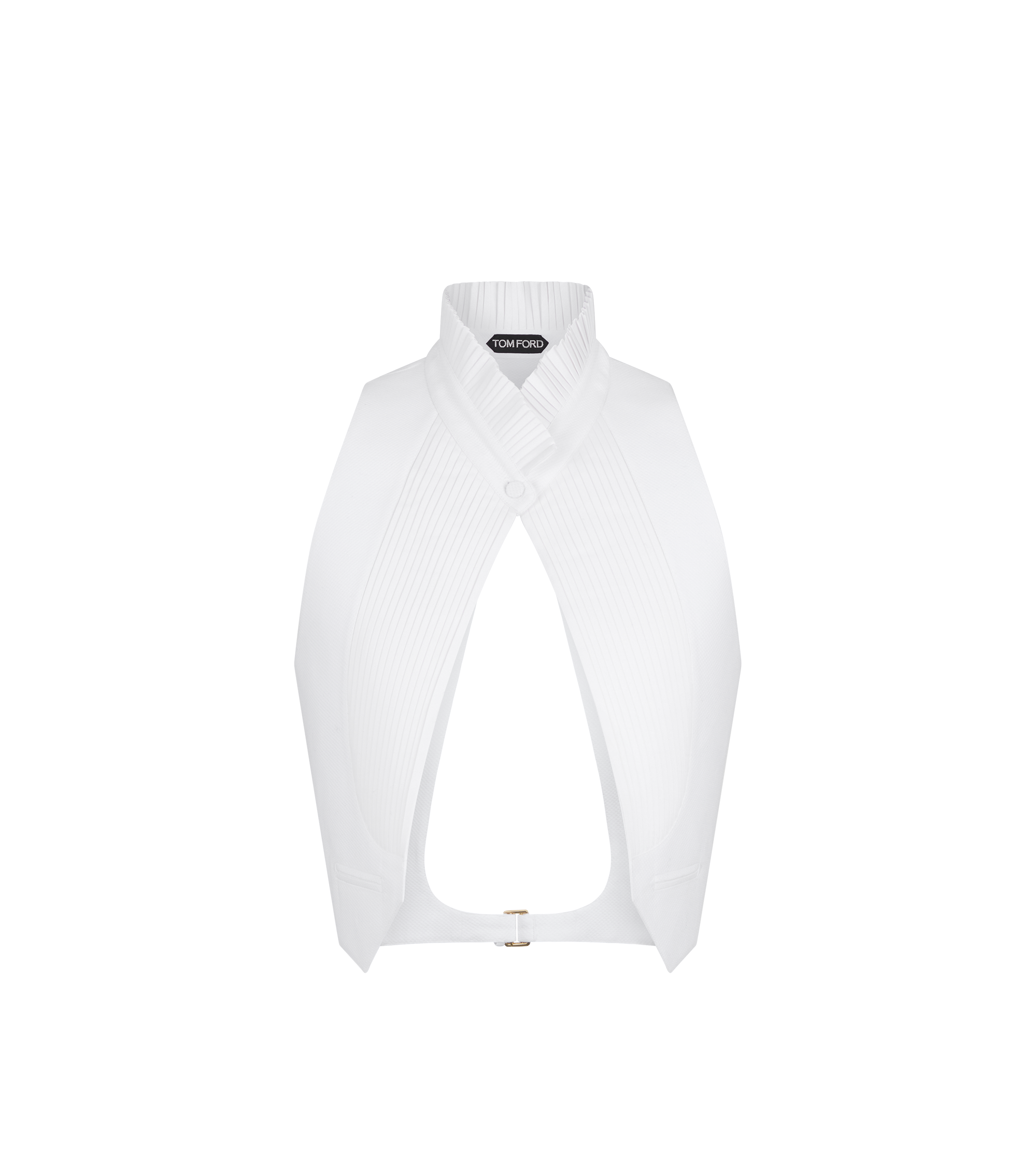 BACKLESS PETITE WAISTCOAT WITH PLEATED DETAILS