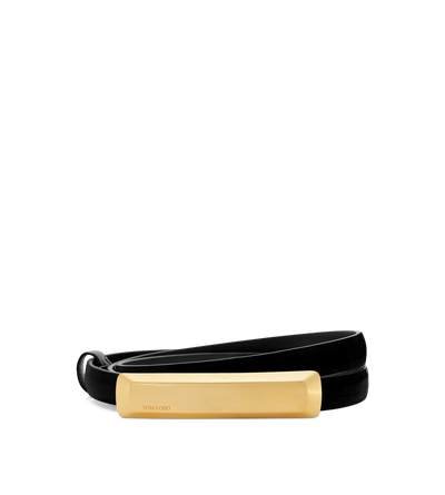 PATENT LEATHER 15 MM BAR BELT image number 0