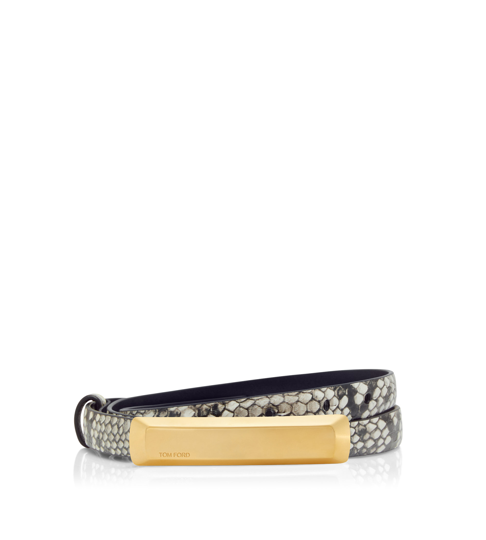 PRINTED PYTHON BAR BELT