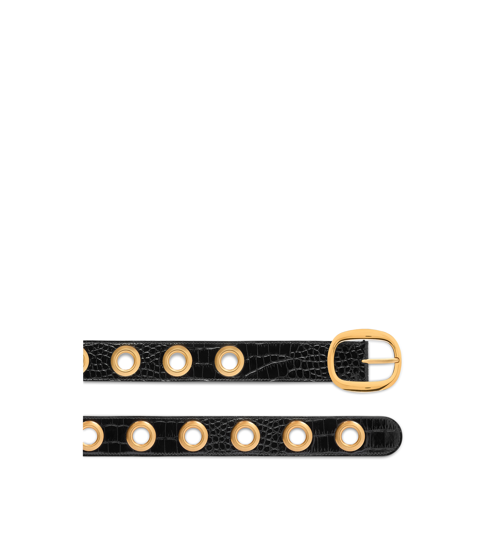 SHINY STAMPED CROCODILE LEATHER URSULA BELT | Tom Ford Fashion SHINY STAMPED CROCODILE LEATHER URSULA BELT | Tom Ford Fashion