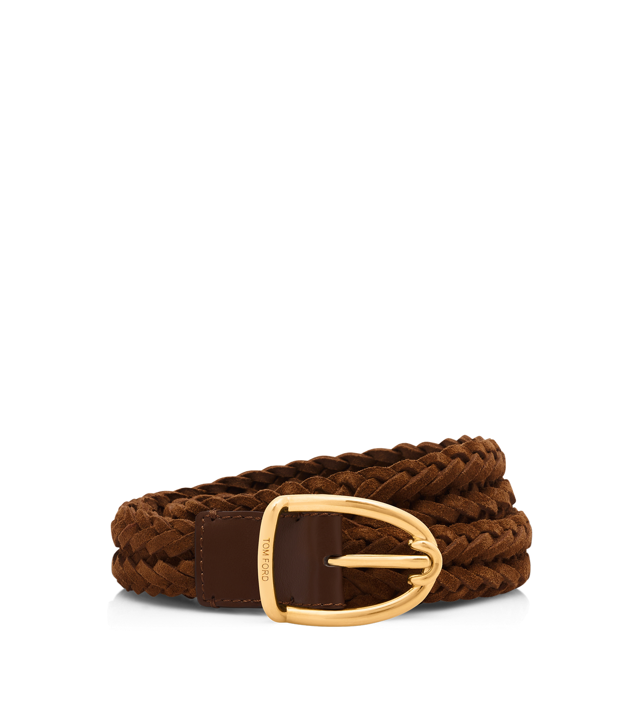WOVEN SUEDE ANGLED BUCKLE BELT image number 0