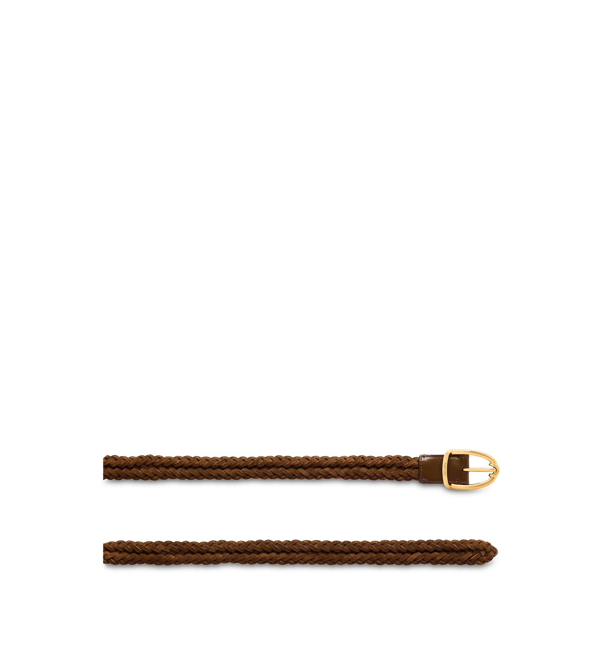 WOVEN SUEDE ANGLED BUCKLE BELT