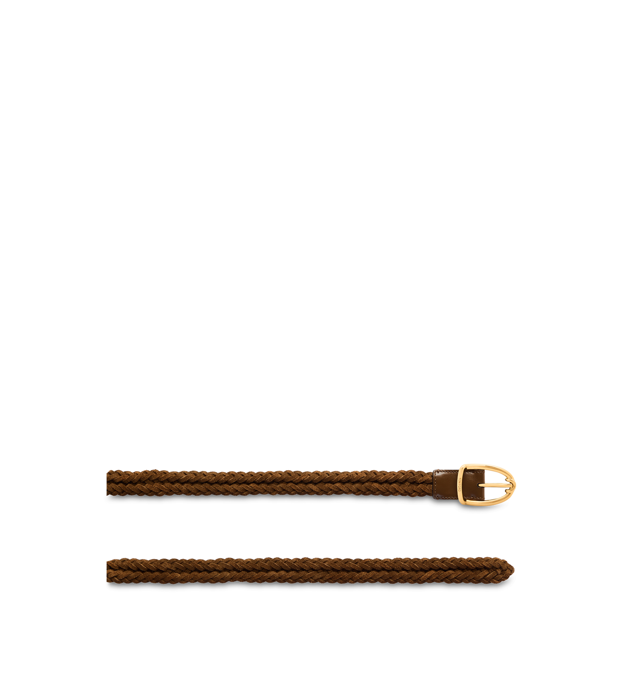 WOVEN SUEDE ANGLED BUCKLE BELT image number 1