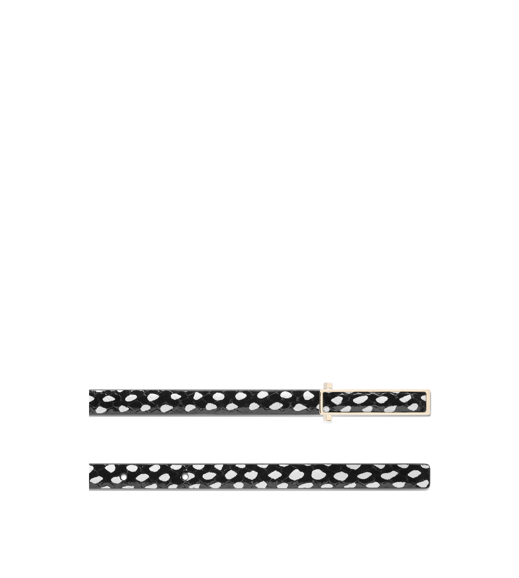 SNAKESKIN-EFFECT PRINTED CALF LEATHER LEATHER INSERT BELT