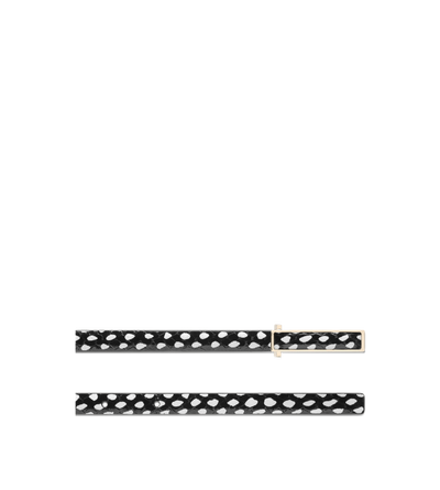 TOM FORD LEATHER BLACK/WHITE SNAKESKIN-EFFECT PRINTED CALF LEATHER LEATHER INSERT BELT