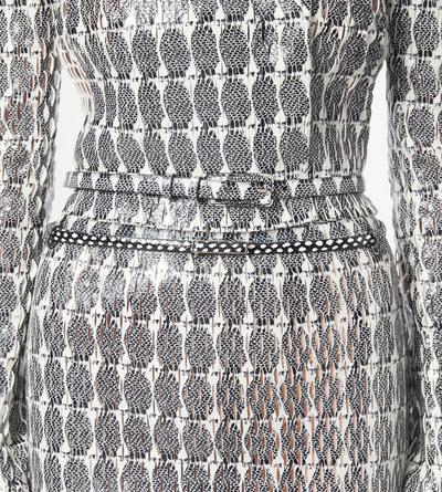 TOM FORD LEATHER BLACK/WHITE SNAKESKIN-EFFECT PRINTED CALF LEATHER LEATHER INSERT BELT