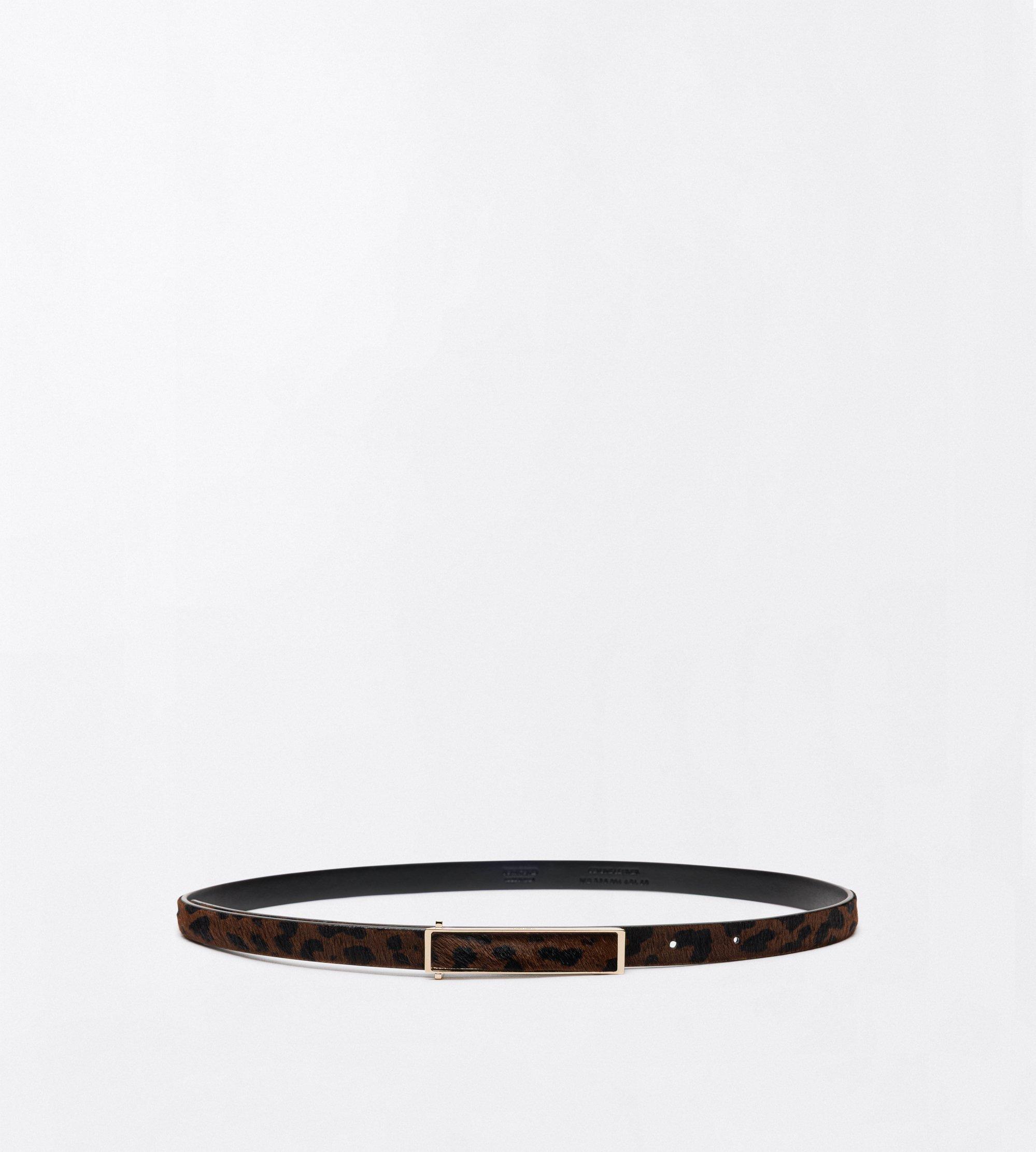 LEOPARD PRINT HAIR CALF LEATHER INSERT BELT