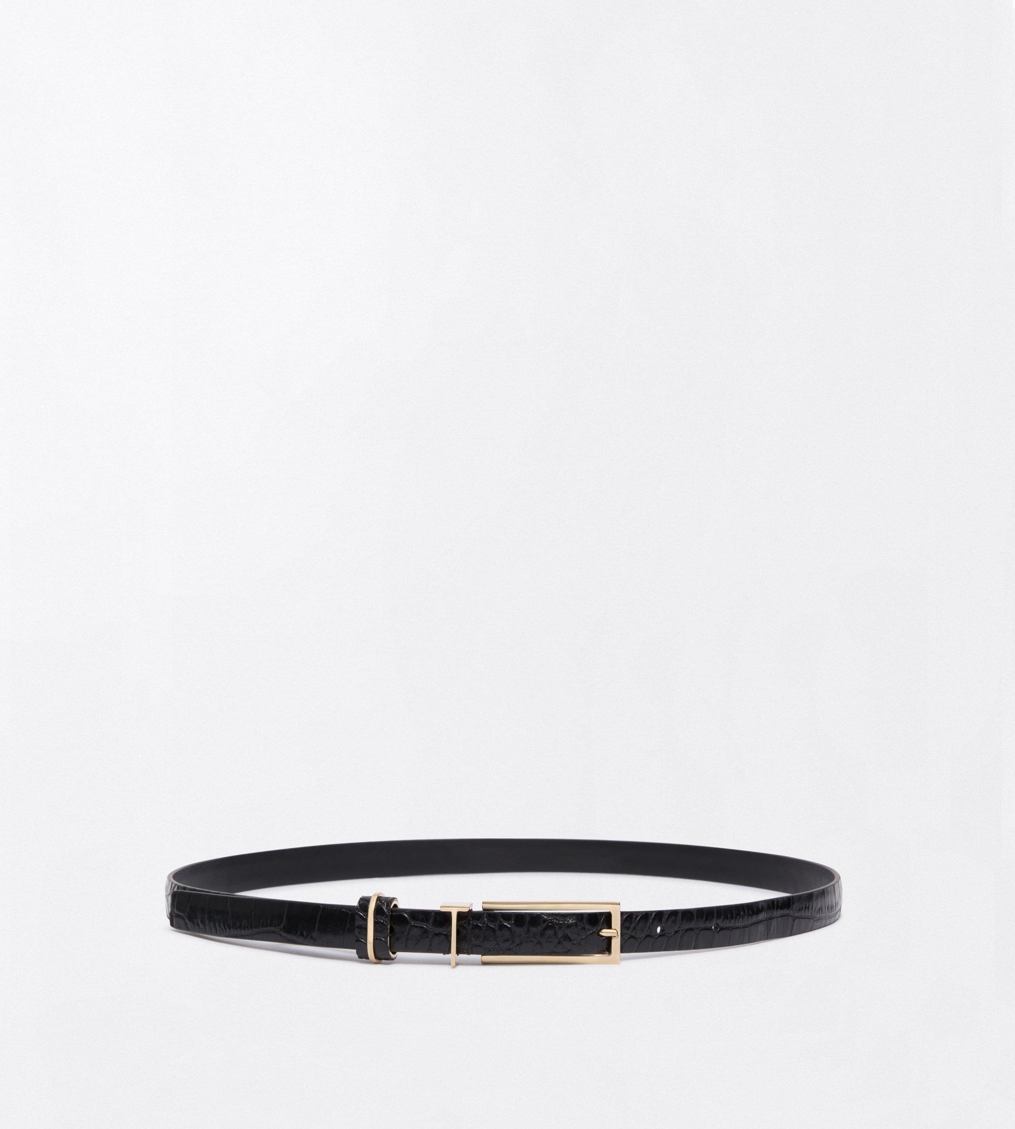 SOFT PRINTED CROCODILE LEATHER T LOOP BELT