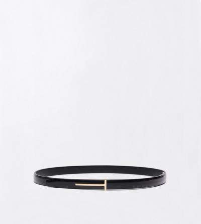 TOM FORD LEATHER BLACK CEINTURE SLIM T EN CUIR SPAZZOLATO