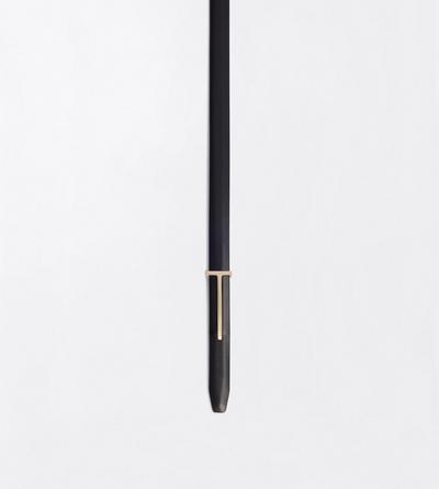TOM FORD LEATHER BLACK CEINTURE SLIM T EN CUIR SPAZZOLATO