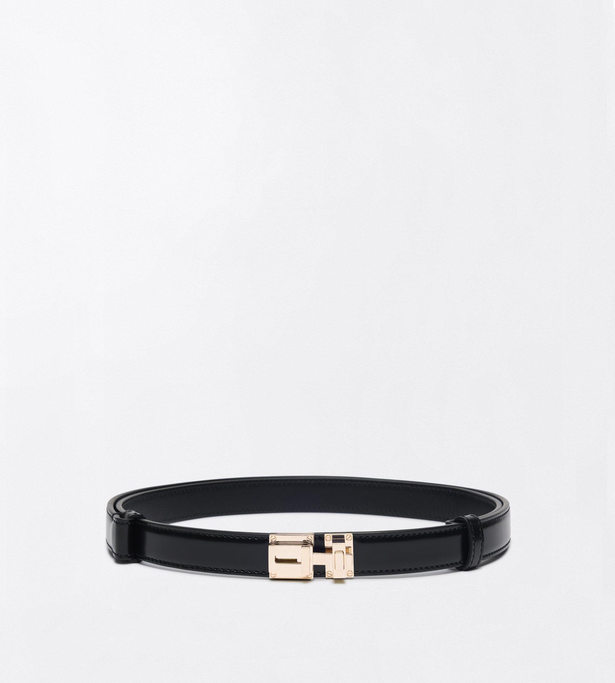 SPAZZOLATO LEATHER T LATCH BELT